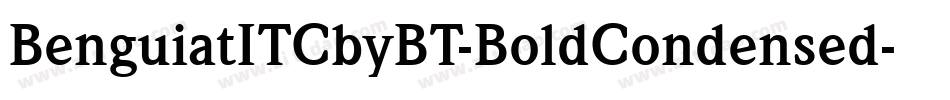 BenguiatITCbyBT-BoldCondensed字体转换