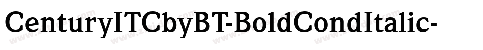 CenturyITCbyBT-BoldCondItalic字体转换