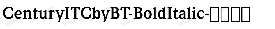 CenturyITCbyBT-BoldItalic字体转换