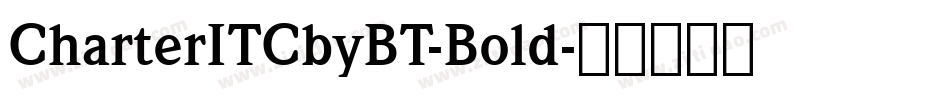 CharterITCbyBT-Bold字体转换