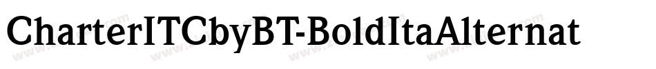 CharterITCbyBT-BoldItaAlternate字体转换