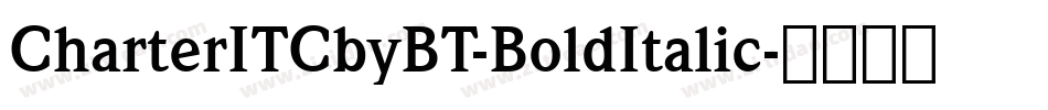 CharterITCbyBT-BoldItalic字体转换