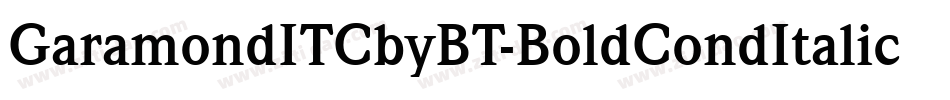 GaramondITCbyBT-BoldCondItalic字体转换