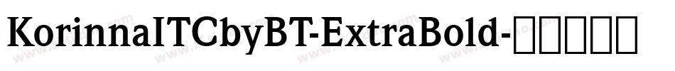 KorinnaITCbyBT-ExtraBold字体转换