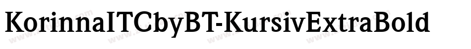 KorinnaITCbyBT-KursivExtraBold字体转换