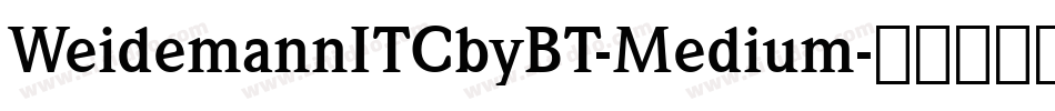 WeidemannITCbyBT-Medium字体转换