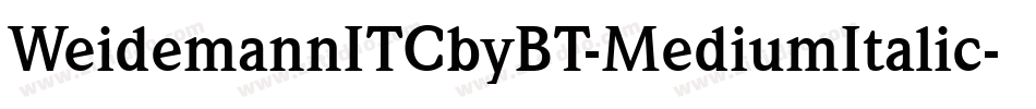 WeidemannITCbyBT-MediumItalic字体转换