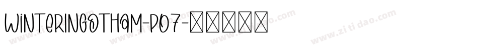 WinterInGotham-P07字体转换