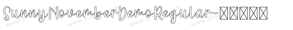 SunnyNovemberDemoRegular字体转换