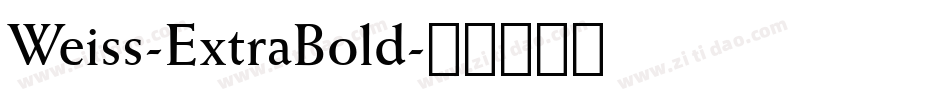 Weiss-ExtraBold字体转换