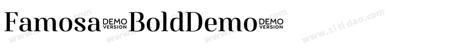 Famosa-BoldDemo字体转换