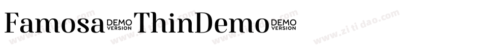 Famosa-ThinDemo字体转换