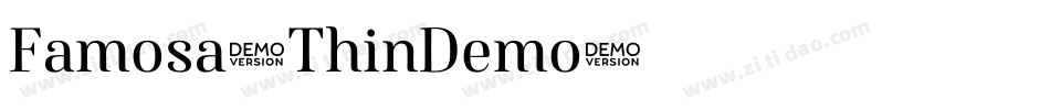 Famosa-ThinDemo字体转换