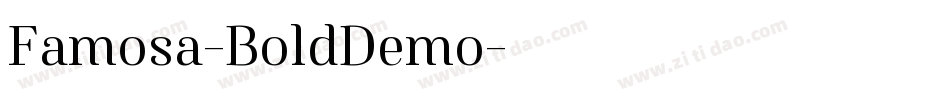 Famosa-BoldDemo字体转换