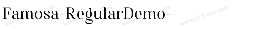 Famosa-RegularDemo字体转换