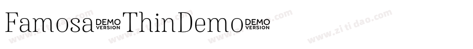Famosa-ThinDemo字体转换