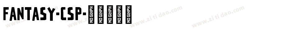 Fantasy-CSP字体转换