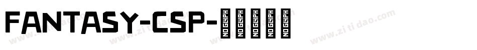 Fantasy-CSP字体转换