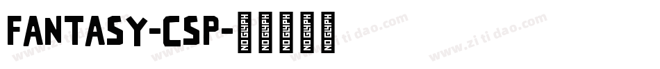 Fantasy-CSP字体转换