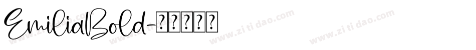 EmiliaBold字体转换