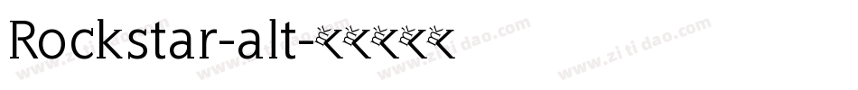 Rockstar-alt字体转换
