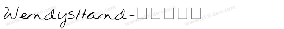 WendysHand字体转换