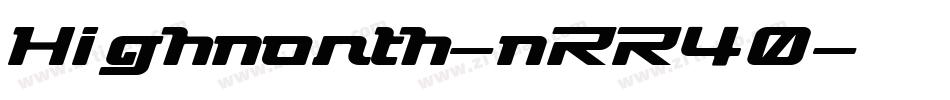 Highnorth-nRR40字体转换