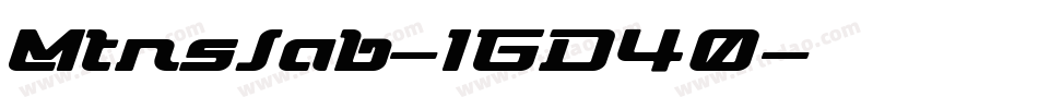 Mtrslab-1GD40字体转换