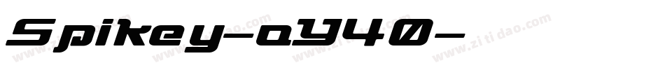 Spikey-qY40字体转换