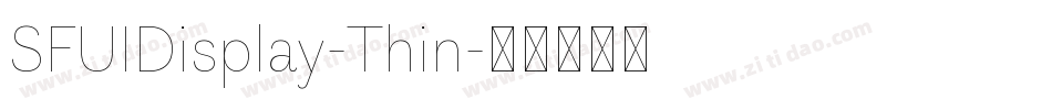 SFUIDisplay-Thin字体转换