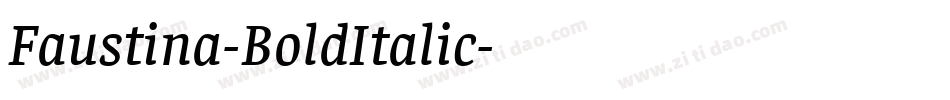 Faustina-BoldItalic字体转换