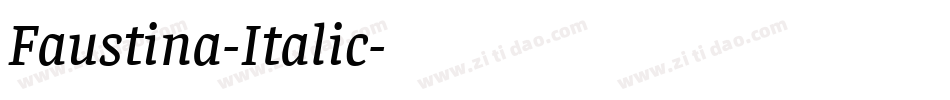 Faustina-Italic字体转换