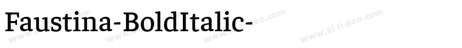 Faustina-BoldItalic字体转换