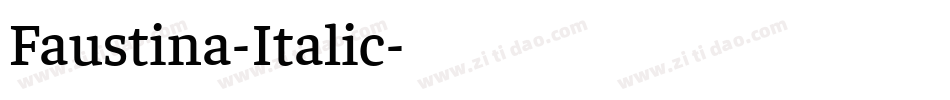 Faustina-Italic字体转换