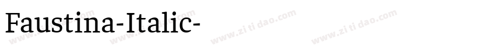 Faustina-Italic字体转换