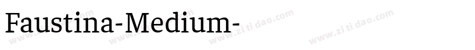 Faustina-Medium字体转换