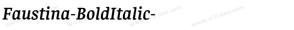 Faustina-BoldItalic字体转换