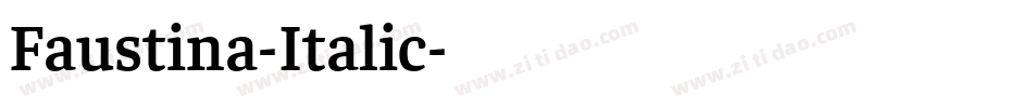 Faustina-Italic字体转换