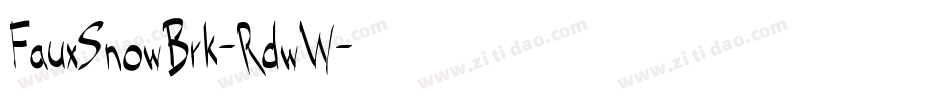 FauxSnowBrk-RdwW字体转换