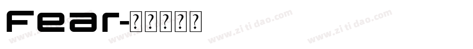 Fear字体转换