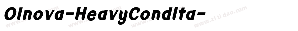 Olnova-HeavyCondIta字体转换