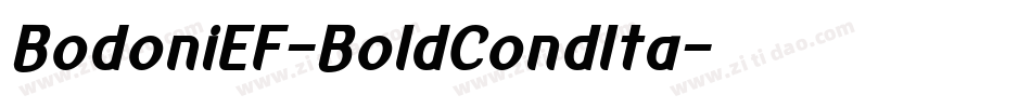 BodoniEF-BoldCondIta字体转换