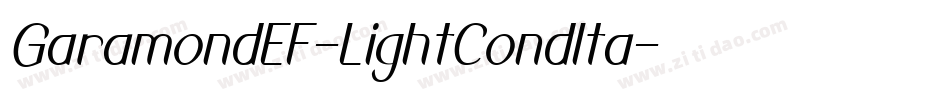 GaramondEF-LightCondIta字体转换