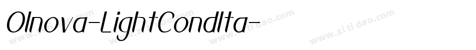 Olnova-LightCondIta字体转换