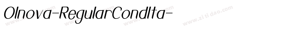 Olnova-RegularCondIta字体转换