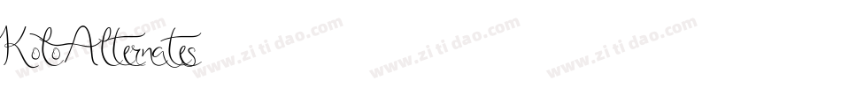 KoloAlternates字体转换 KoloAlternates字体转换