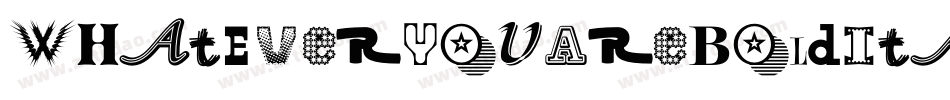 WhatEverYouAreBoldItalic-w13jP字体转换
