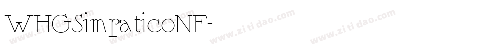 WHGSimpaticoNF字体转换