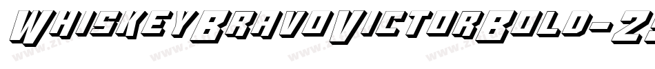 WhiskeyBravoVictorBold-29WW字体转换