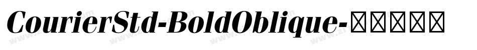 CourierStd-BoldOblique字体转换